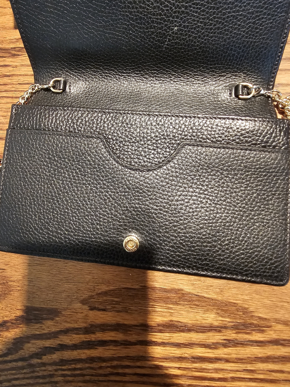 Gucci Black Leather Chain Shoulder Bag - Picture 3 of 6